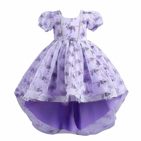 

Odeerbi Clearance Girls Dresses Flower Girl Dress Children Baby Middle-aged Children s Embroidered Gauze Dress Princess Dress