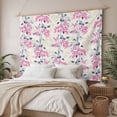 thumbnail image 3 of Pink Floral Small Tapestry for Bedroom Wall Hanging Tapestry, Spring Rustic Botanical Flowers Herbs Ceiling Backdrop Tapestries Poster Blanket Wall Decor for Teens Room Living Room Dorm 23" x 28", 3 of 8
