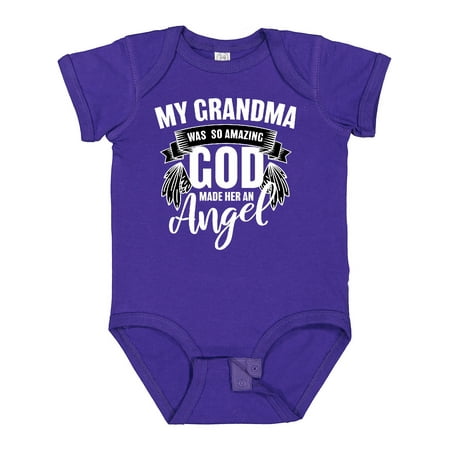 

Inktastic My Grandma Was So Amazing God Made Her an Angel Gift Baby Boy or Baby Girl Bodysuit