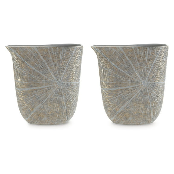 Signature Design by Ashley Ardenley 14.63" Vase Set of 2, Antique Gold Finish