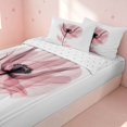 thumbnail image 2 of Erosebridal Vintage Floral Zipper Twin Comforter Sets with Fitted Sheet and 2 Pillowcases, Tropical Blossom Zipper Bedding Set, Reversible, Dusty Rose, Reversible, 2 of 7
