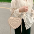 thumbnail image 3 of Faraee Womens Cute Heart Shape Crossbody Shoulder Bag Leather Zip Top Handle Satchel Fashion Small Handbags Purse, 3 of 7