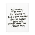 thumbnail image 5 of Inspirational Wall Art  Deserve To Be Happy  Motivation Wall Decor for Home Office Gym Inspiring Success Quote Print Ready to Hang Unframed, 5 of 13