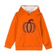 thumbnail image 6 of CBASIHI Girls Halloween Sweatshirts with Pockets Fleece Warm Casual Cute Long Sleeve Pumpkin Print Pullover Hoodies Orange 10 T, 6 of 7