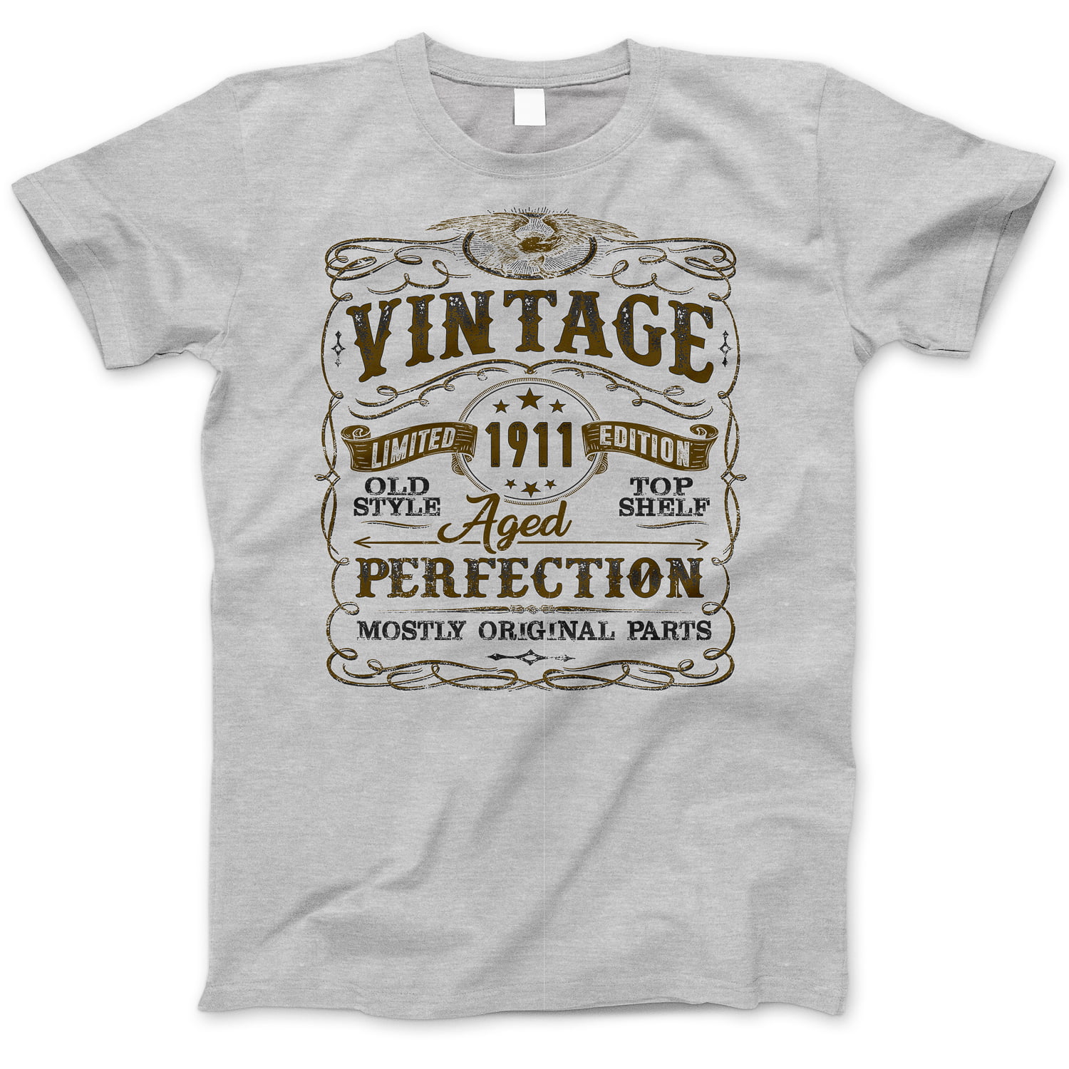108th Birthday Gift T-Shirt - Born In 1911 - Vintage Aged 108 Years ...