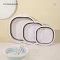 thumbnail image 4 of Folding Washbasin Silicone Portable Basin Foldable Bucket Camping Sink Bath Goods Dorm Room Essential Collapsible Laundry Bowl, 4 of 9