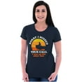 thumbnail image 3 of Funny On the Other Line Fishing Pun Womens Slim Fit Graphic Tee Brisco Brands S, 3 of 5