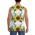 thumbnail image 4 of Gaeub Sunflowers (2) Men's Sleeveless Muscle Shirts Workout Tank Tops, Odor Protection and Comfortable - Medium, 4 of 8
