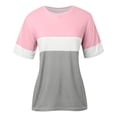 thumbnail image 3 of WILLBEST Chemise de Compression T-Shirts pour Femmes Manches Courtes à Blocs de Couleur Hauts Décontractés d'Été, 3 of 4
