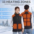 thumbnail image 3 of Heated Vest for Women with 11 Zone Heating, Waist Size Adjustable Heated Jacket Men for Winter Outwear( Power Bank Sold Separately), 3 of 7