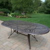 Oakland Living Mississippi Cast Aluminum 82 x 42 in. Oval Patio Dining Table