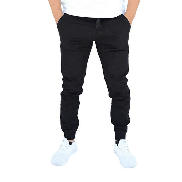 Jogger de gabardina John Silver Corte skinny color negro