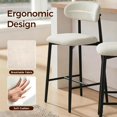 thumbnail image 3 of JERBOR Counter Height Bar Stools Set of 6, Upholstered Counter Stools Modern Barstools with Metal Legs for Kitchen Island Dining Room, Black, 3 of 8