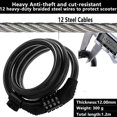 thumbnail image 4 of Cable de bloqueo combinado para patinete electrónico FXINRUIA de 1,2 m de largo, 4 of 9