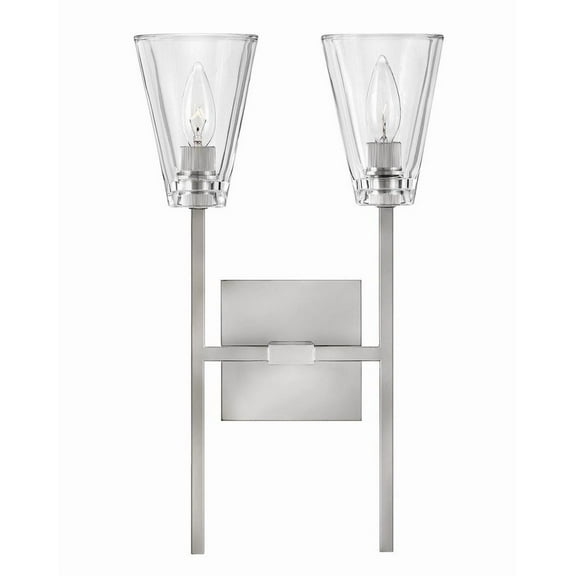 50642PN Hinkley Lighting Auden - 2 Light Bath Vanity In Traditional and Glam Style-18.25 Inches Tall and 11 Inches Wide-Polished Nickel Finish