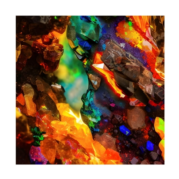 Canvas Wall Art - Tina Lavoie 'Geology 101 Part One' Wall Art for Living Room, Bedroom, or Office Décor by Trademark Fine Art - 14 x 14 Inches