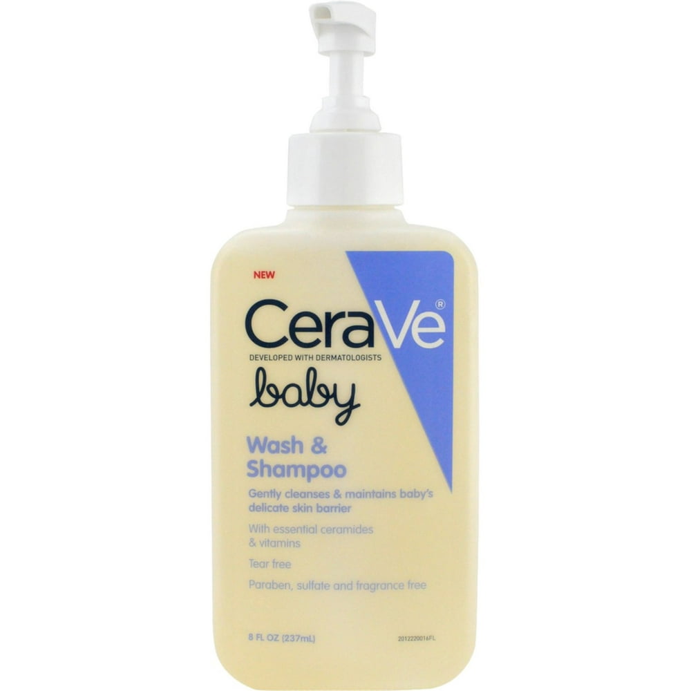 CeraVe Baby Wash and Shampoo, 8 oz (Pack of 2)