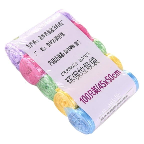 HAXMNOU Small Durable Trash Bags, 5 Rolls of 100 Count Garbage Bags, Multipurpose Plastic Bin Liners for Home and Office Trash Can Use, Leak-Resistant and Tear-Proof Design Clearance