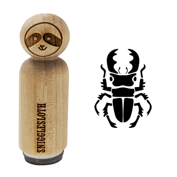 Stag Beetle Rubber Stamp for Scrapbooking Crafting Stamping - Mini 1/2 Inch