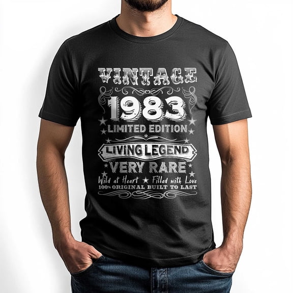 Vintage 1983 Limited Edition T-Shirt, Retro Birthday Shirt for Men, Perfect Gift for 1983 Birth Year