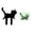 D, variant on Outdoor Halloween Decorations Yard Signs - Glow in The Dark Skeleton Black Cat Silhouette Lawn Signs with Stakes for Halloween Lawn Garden Front Yard Decorations Outside,1pc-D
