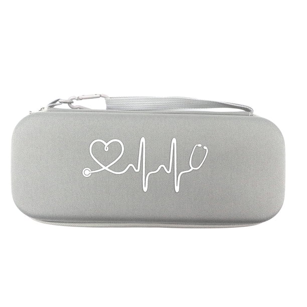 Monstrate Estuche para estetoscopio de tela Oxford, mango de elevación de repuesto Rectangular, organizador de bolsa de almacenamiento para Almacenamiento y organización del hogar gris claro