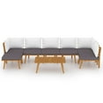 thumbnail image 2 of vidaXL 8 Piece Patio Lounge Set with Cushions Solid Acacia Wood, 2 of 11
