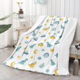 thumbnail image 2 of Cute Dinosaur Cartoon Pattern Soft Sherpa Fleece Throw Blanket, Warm Cozy Plush Blanket for Sofa Bed Couch, All Season, 50"x60", 2 of 5