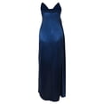 thumbnail image 5 of DHFJKG Formal Dresses For Women Silk Satin Long Dress Strapless V Neck Ruched Side Slit Solid Color Sexy Slim Fit Party Gown Soft Dresses, 5 of 9