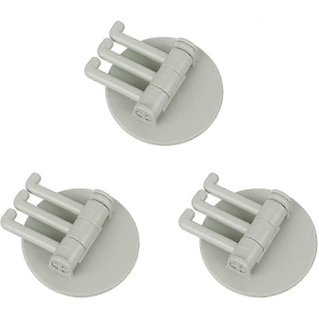 Creative Rotating Adhesive Hook Kitchen Bathroom Center-without Tail Holes Hook(color : 3pcs Green)