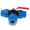 thumbnail image 1 of PE Quick Connect Air Push Irrigation Tube Valve Fittings Tube Tee Union Coupler Fitting 40mm Steel core, 1 of 8