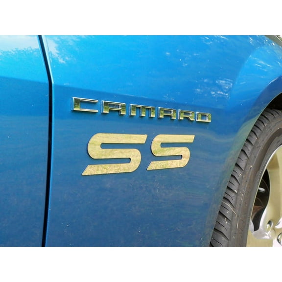 Stainless Steel Graphic Emblem 4Pc Fits 2010-2015 Chevrolet Camaro SGR50101 QAA