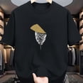 thumbnail image 1 of T-Shirt Décontracté pour Hommes à Imprimé Numérique avec Motifs de Feuilles - en Polyester, avec un Col Rond, des Manches Courtes, Style Street Hip-Hop, Tendance Mode Été Européenne et Américaine, et une Ambiance Sportive, 1 of 5