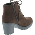thumbnail image 5 of SODA Women's Second Faux Leather Lace Up High Chunky Heel Ankle Booties, 5 of 7
