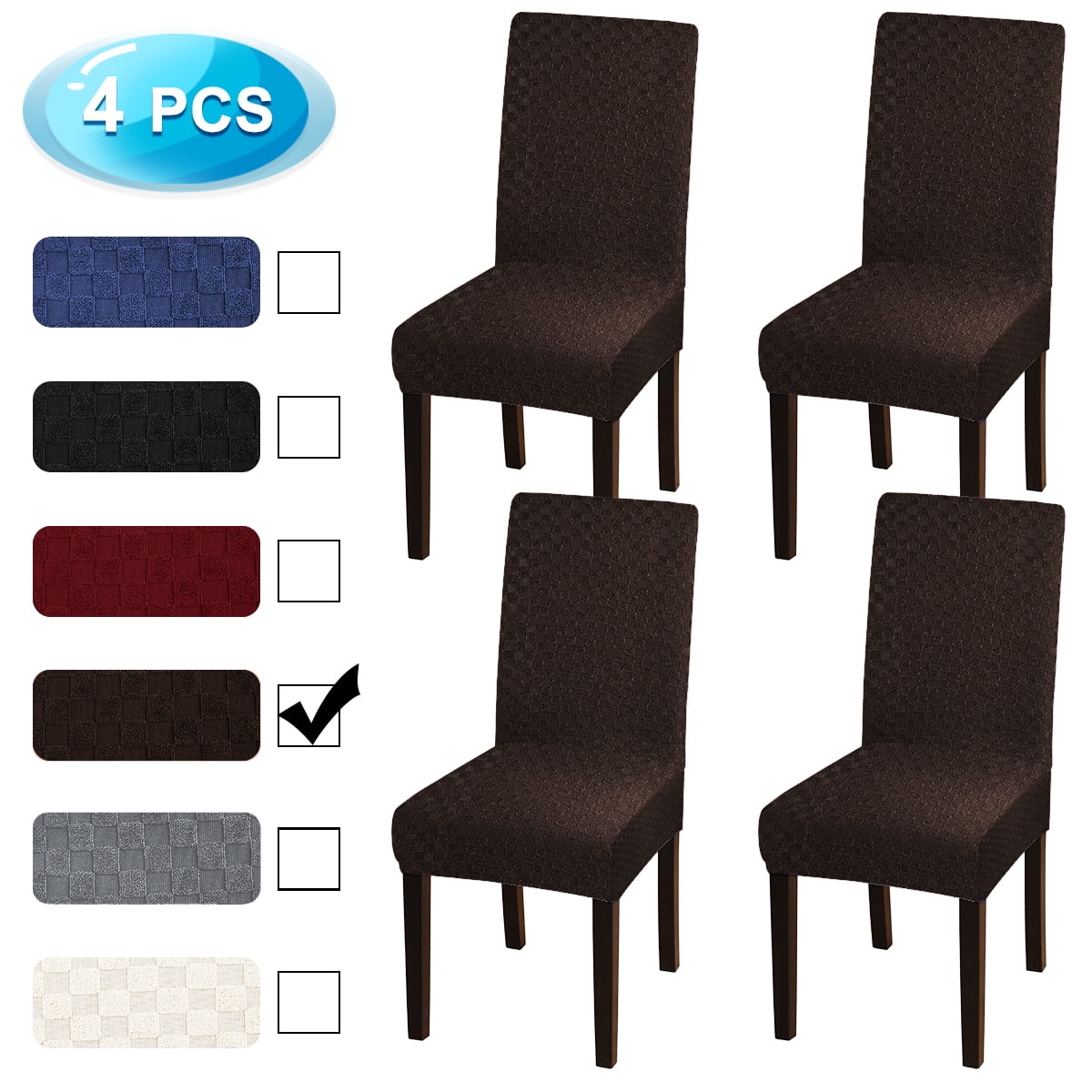 Details about   1/4/6PC Spandex Stretch Dining Chair Covers Seat Slipcovers Protector Home Decor 