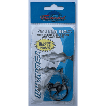 Tsunami Striper Circle Hooks – Size 9/0, 3-Pack