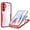 Red, variant on Case for Galaxy S24 FE,Slim Full-Body Rugged Protective Clear Colorful Back Hybrid 3-in-1 Case with Built-in Screen Protector Phone Case for Samsung Galaxy S24 FE 5G,2024 (Red)