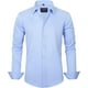 thumbnail image 1 of J.VER Camisas de vestir para hombre, camisa formal de manga larga, elástica, sin arrugas, informal, con botones, 1 of 4