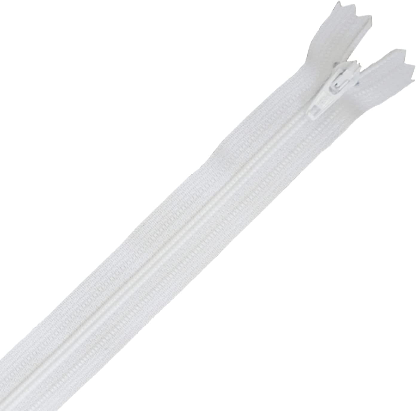 Invisible Zipper White Zipper 16 inch Zippers for Sewing Invisible White Zipper 16” DIY Zippers Supplies for Tailor Sewing Crafts
