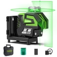 thumbnail image 1 of Huepar Self Leveling Green Laser Level Cross Line with 2 Plumb Dots Laser Tool -360 Horizontal Line Plus Large Fan Angle of Vertical Beam -Li-ion Battery, 1 of 9