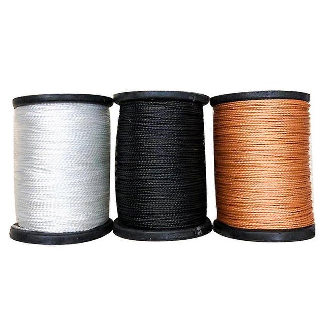 3 Rolls of Sewing Thread Bookbinding Cord Cobbler Thread Tailoring Line (Black, White, Brown)