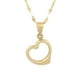 thumbnail image 1 of Cadena y Dije CORAZÓN Curvo Casa del Anillo Oro SÓLIDO 14k amarillo 1.1 cm 45 cm, 1 of 5