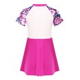 thumbnail image 2 of inhzoy Kids Girls Floral Swim Dress Swimsuits Beach Swimwear Hawaiian Swimming Clothes Hot Pink 14, 2 of 7