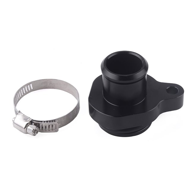 Junta De Tubería De Agua Refrigerante Conector De Manguera De Termostato De Refrigerante De Aleación De Aluminio Negro Con Herramienta De Fijación Adaptador De Tubería De Enfriamiento De Riego Suave Cateissary VI004098-00
