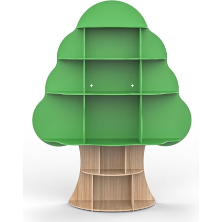 Bookshelf Toddler Wood Bookcase Cubby Children Toy Storage Organizer Book Shelf for Kids Rooms Nursery Bedroom Living Room Classroom