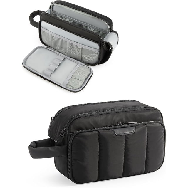 Neceser de viaje para mujer, organizador de maquillaje de gran capacidad, estuche acolchado, organizador de cosméticos para artículos esenciales de viaje
