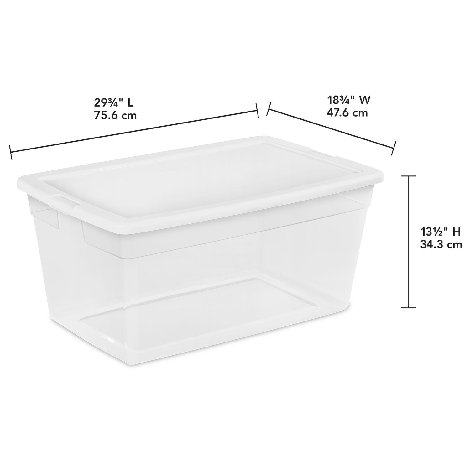 Sterilite 85 L Storage Box White - 4 PK