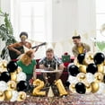 thumbnail image 5 of 50 globos de 12 pulgadas de color negro, dorado y blanco, globos de confeti para fiesta, juego de globos de látex metálicos, globos de helio mate para suministros de decoración, fiesta de, 5 of 5