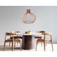 thumbnail image 2 of KWUD Modern Scandinavian Style Ceiling Mount Wood Pendant Lighting Lamp Shade with E26/27 Base, 2 of 5