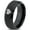 Black Bevel Tungsten, variant on Tungsten Gamer Heart Band Ring 8mm Men Women Comfort Fit Black Beveled Edge Polished Size 4.5